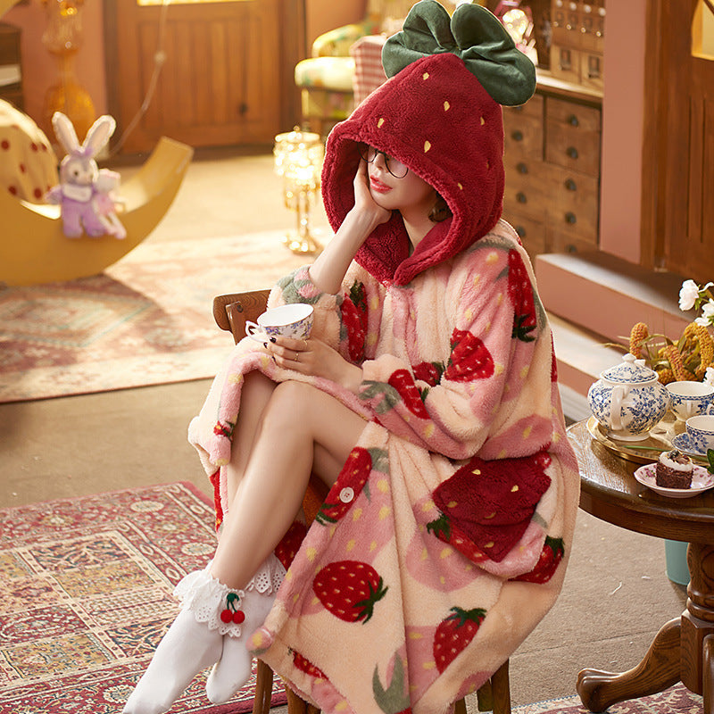 Wearable Strawberry Blanket