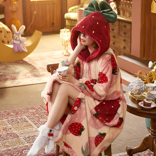 Wearable Strawberry Blanket