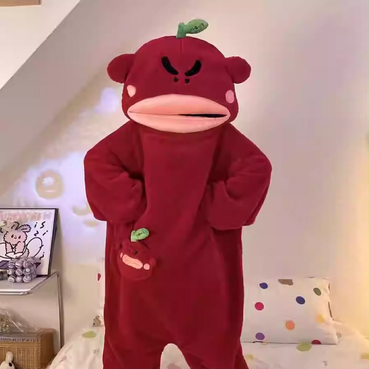 Sleepy Pear Onesie / Angry Apple Onesie