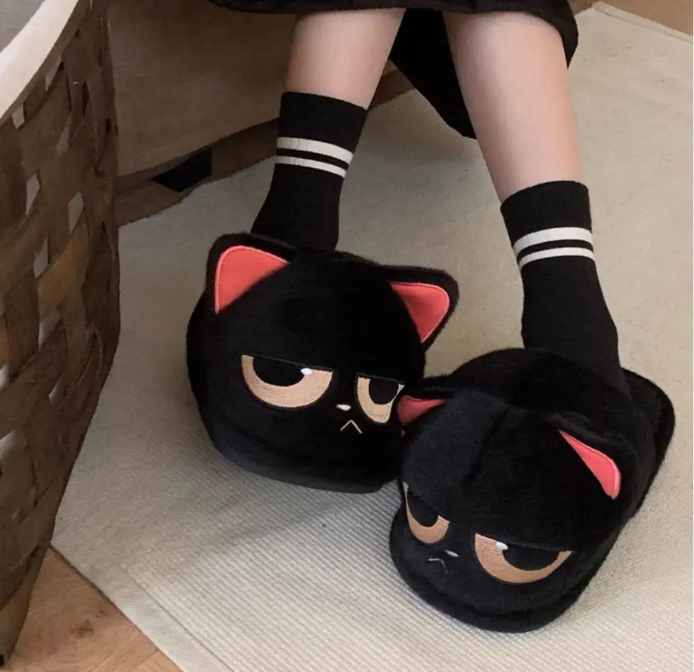 Grumpy Paws Cat Slippers