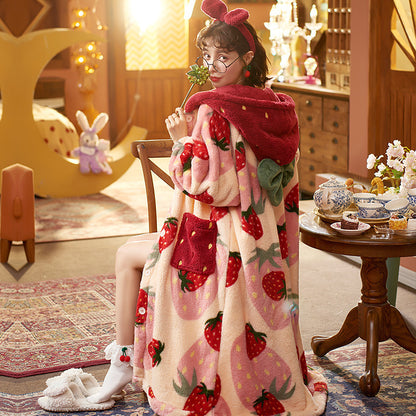 Wearable Strawberry Blanket